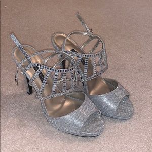 Silver High Heels